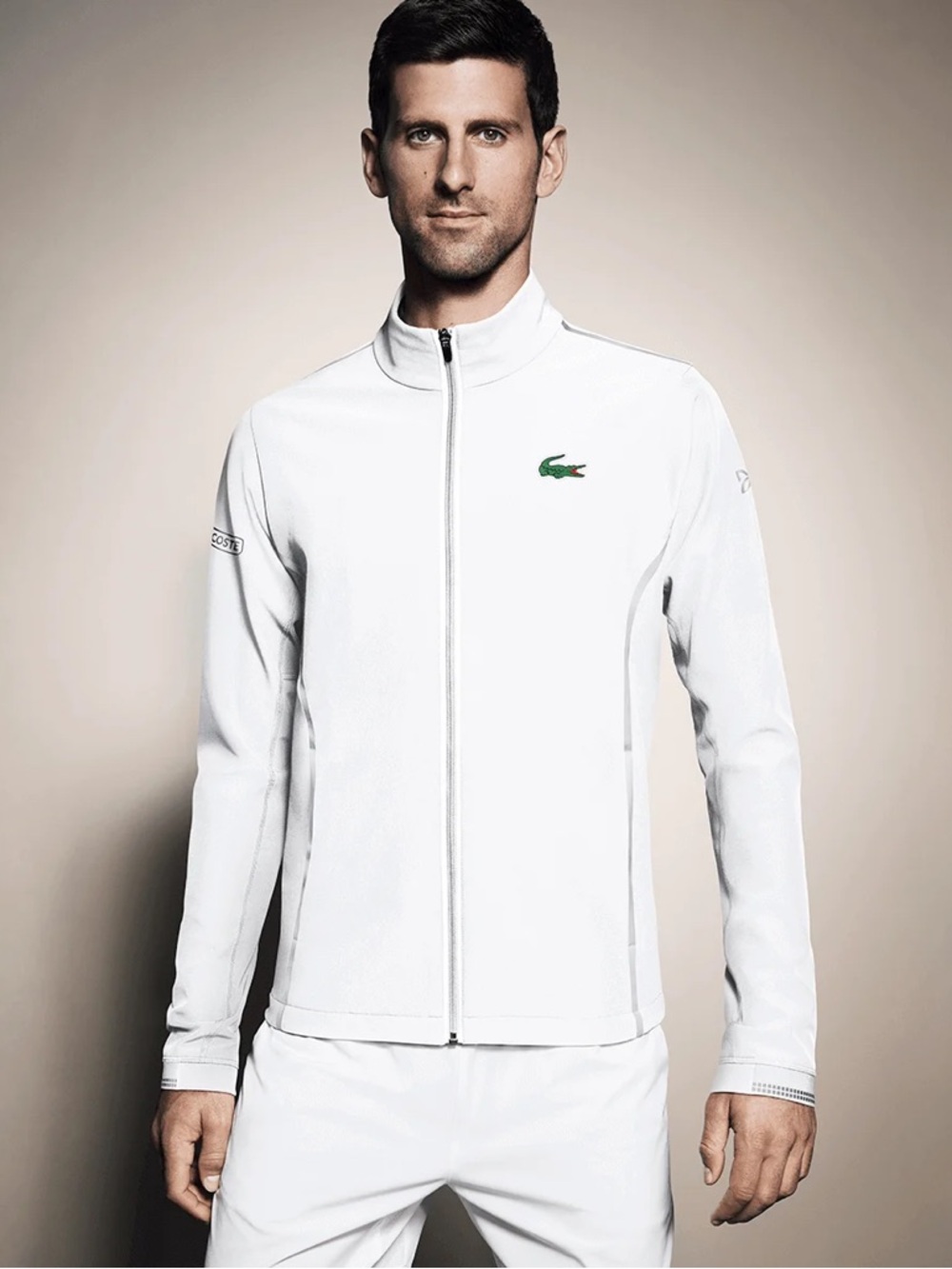 Lacoste Sport Novak Djokovic Men's Track Jacket Full-Zip Size L